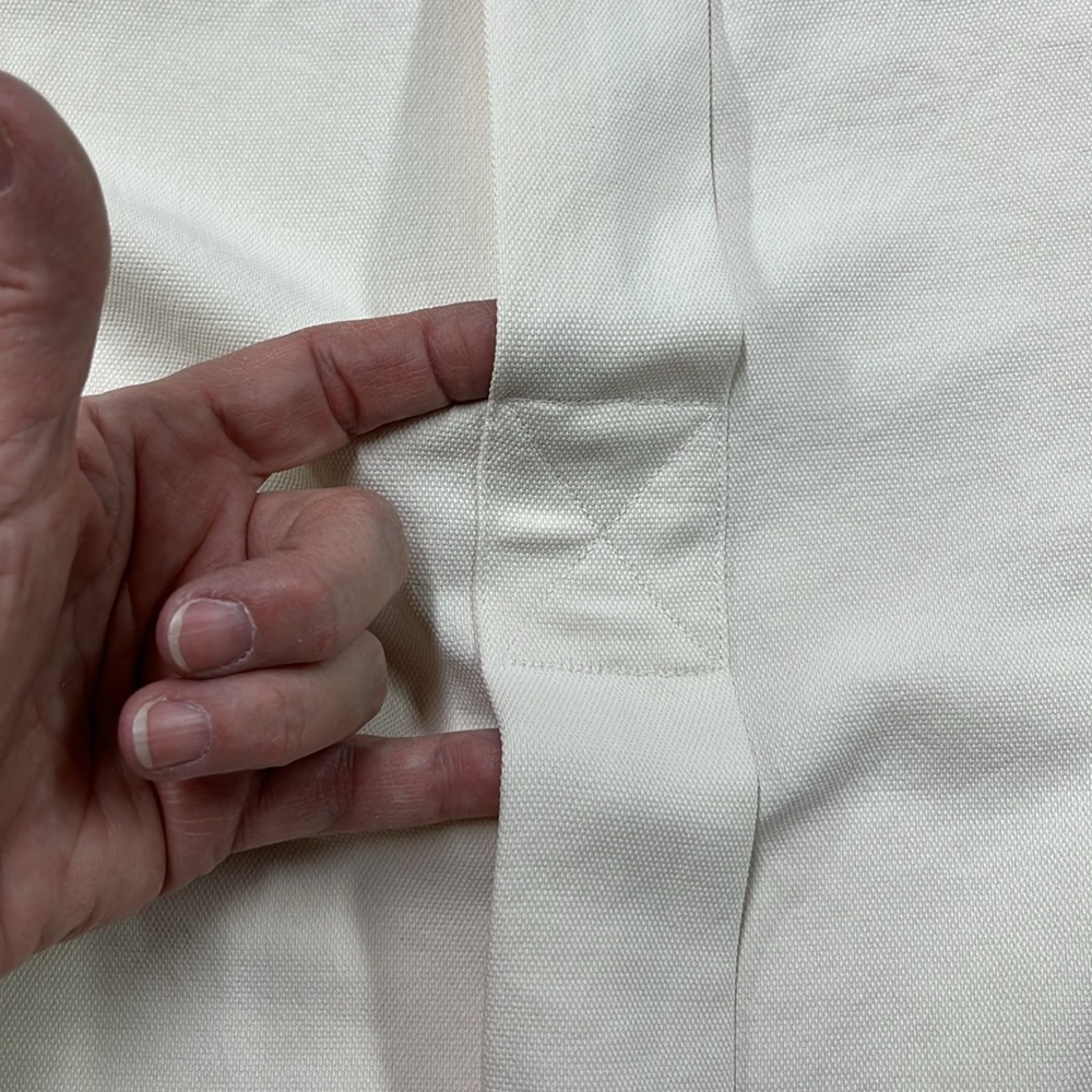 REISS Fleur Twin Pocket V-Neck Back Detail Lagenlook Minimalist Cream Blouse 0 - Picture 12 of 16